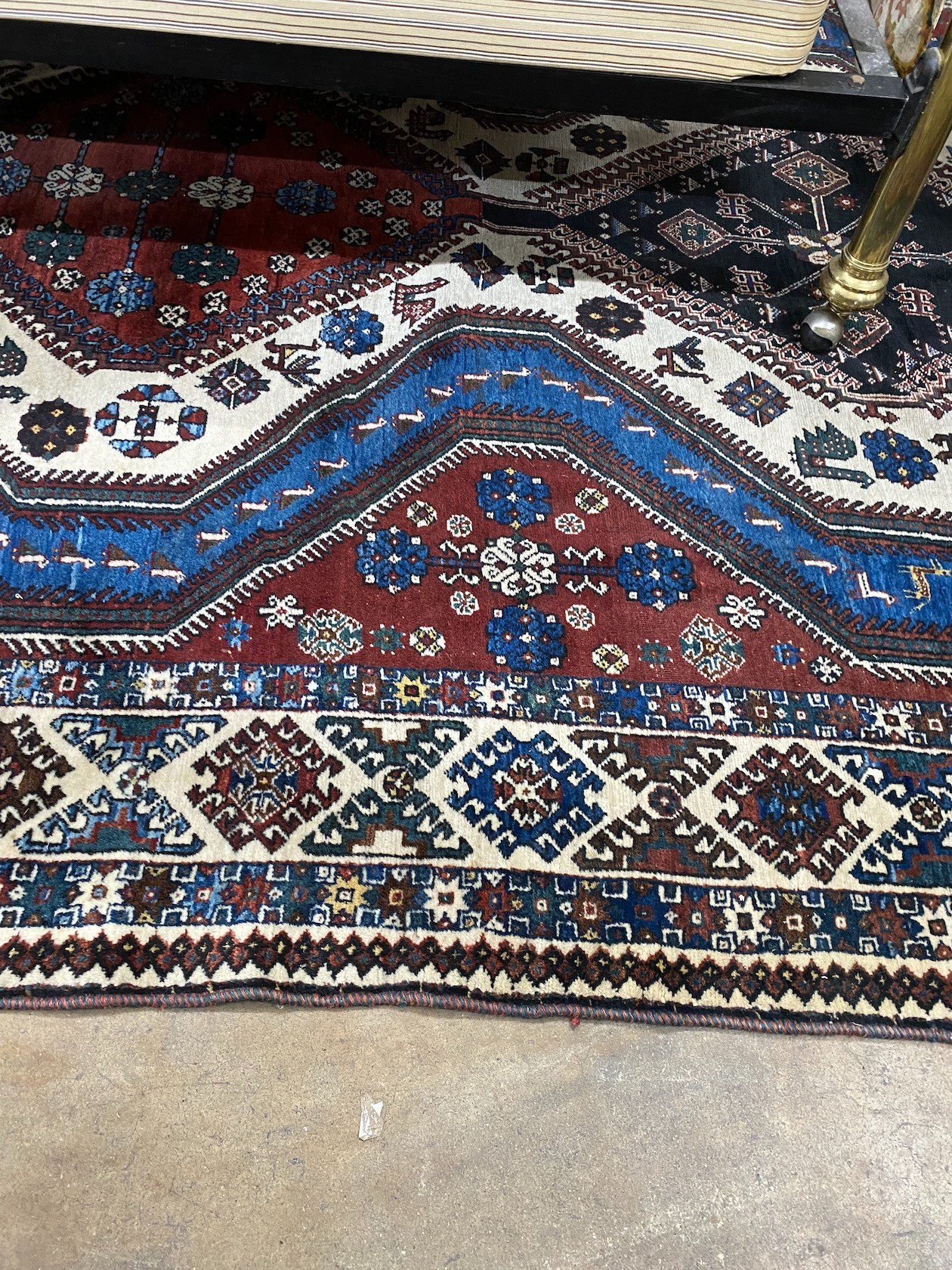A Shiraz carpet, 338 x 220cm